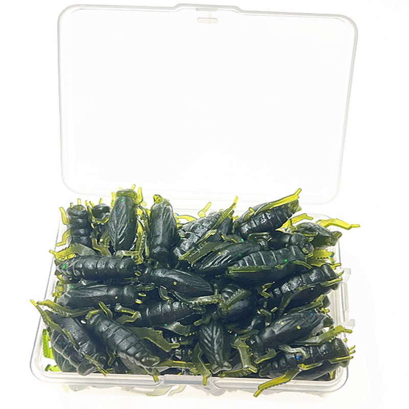 Fishing Lure Box - 60pcs/box Soft Insect Cricket Fishing Silicone