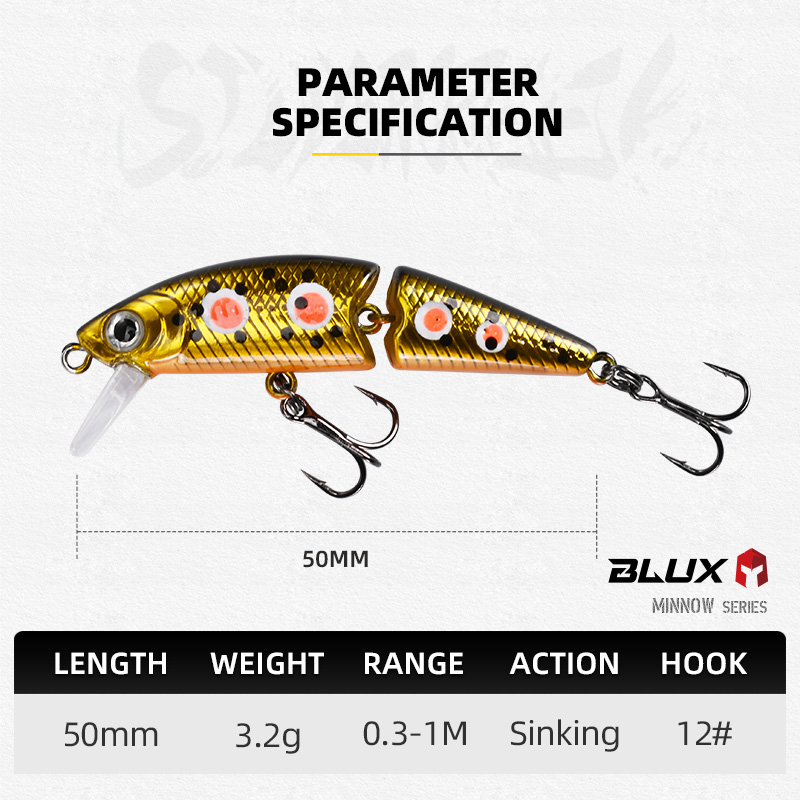 BLUX DR. Minnow Joint 50S Swim - Fishing Lure Popper ulasan dan harga