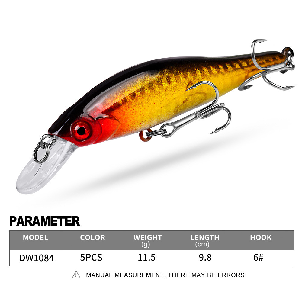5 Colors Squid Sea Minnow Fish - Fishing Lure Jerkbait ulasan dan harga