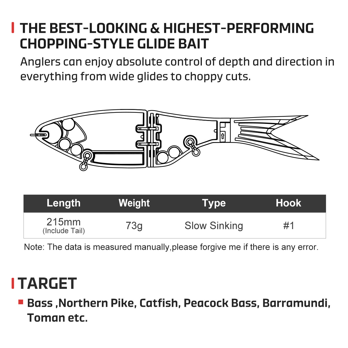 Noeby 215mm 73gAmata Glide Swi - Fishing Lure Soft Plastic ulasan dan harga