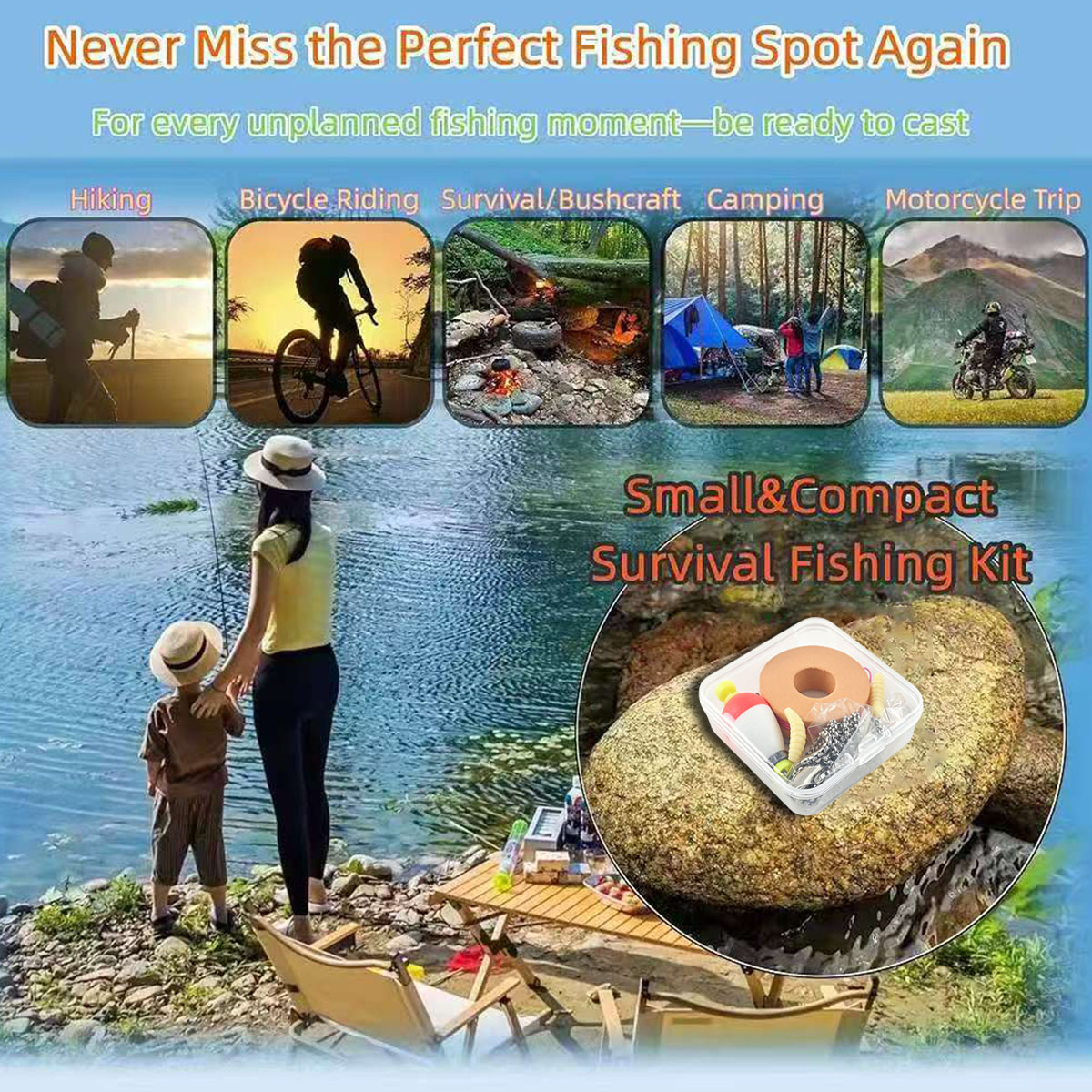 Portable Emergency Fishing Gea - Fishing Lure Box ulasan dan harga